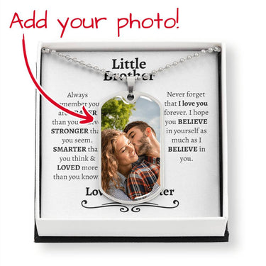 Little Brother Morse Code Necklace - Love You This Much